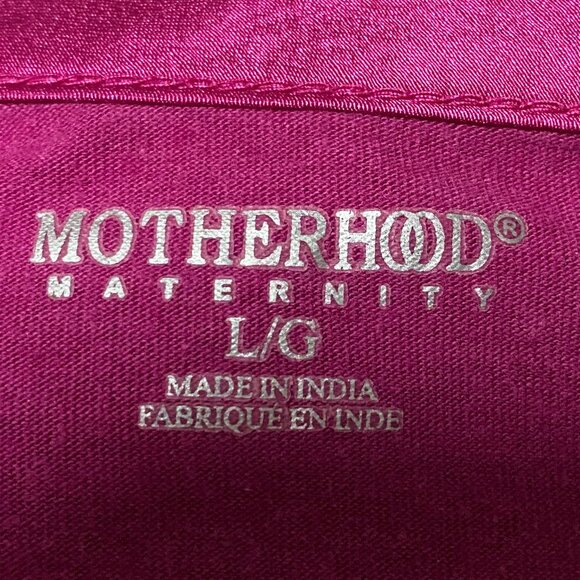 Motherhood Maternity tunic w/satin-like trim & ruched sides, size L - Picture 10 of 10